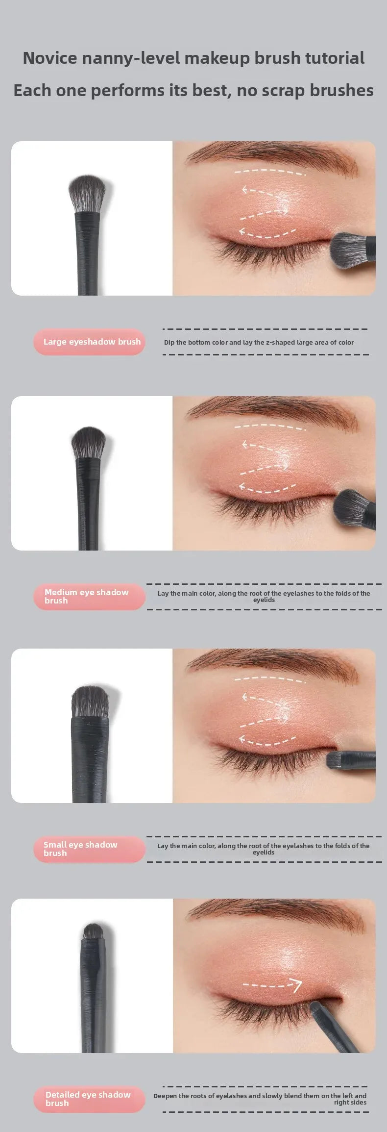 Professional Makeup Brush Set – Natural Fiber Brushes for Face & Eyes (6–10pcs)