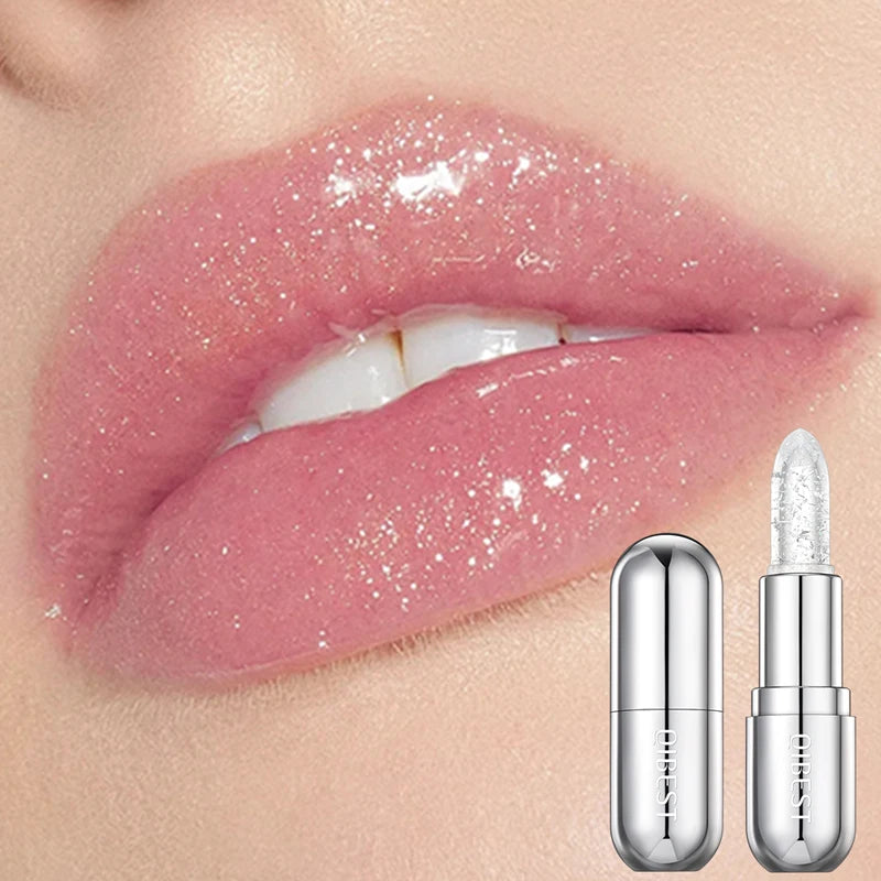 Glitter Crystal Jelly Lipstick – Color-Changing Moisturizing Lip Tint Balm