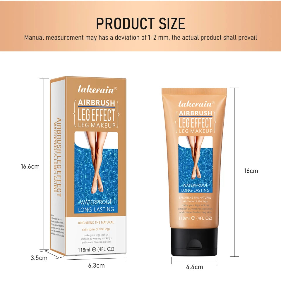 Waterproof Body & Leg Makeup Lotion – Medium Bronze Foundation Cream (118g)