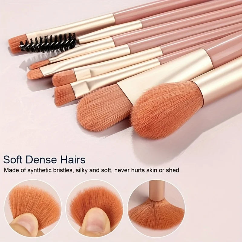 8/20-Piece Eye Makeup Brush Set – With Optional Sponges & Puffs