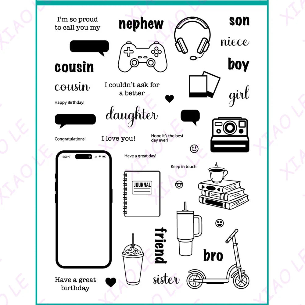 Holiday & Birthday Wishes Metal Cutting Dies – DIY Craft & Scrapbooking Stencils