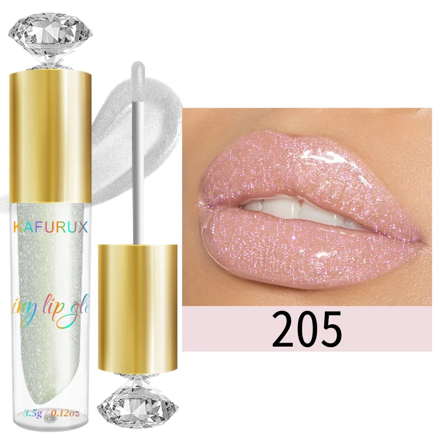 Diamond Shimmer Glitter Lip Gloss β Sparkling, Moisturizing & Long-Lasting (9 Colors)