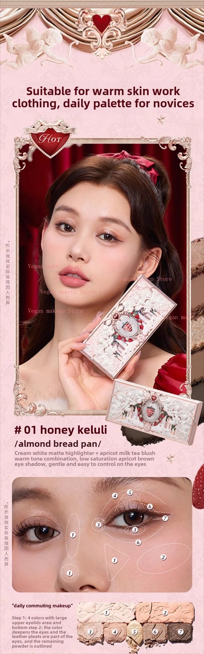 FlowerKnows Strawberry Cupid Complexion Palette โ Blush, Glow, & Radiate Romance