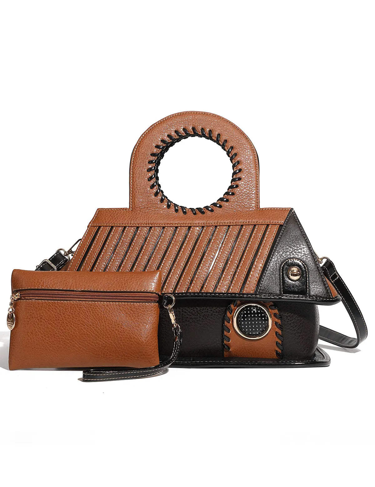 Large Capacity Women’s Leather Purse – Fashion Top Handle & Crossbody Handbag