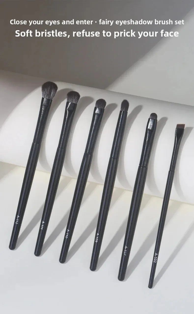 Professional Makeup Brush Set – Natural Fiber Brushes for Face & Eyes (6–10pcs)