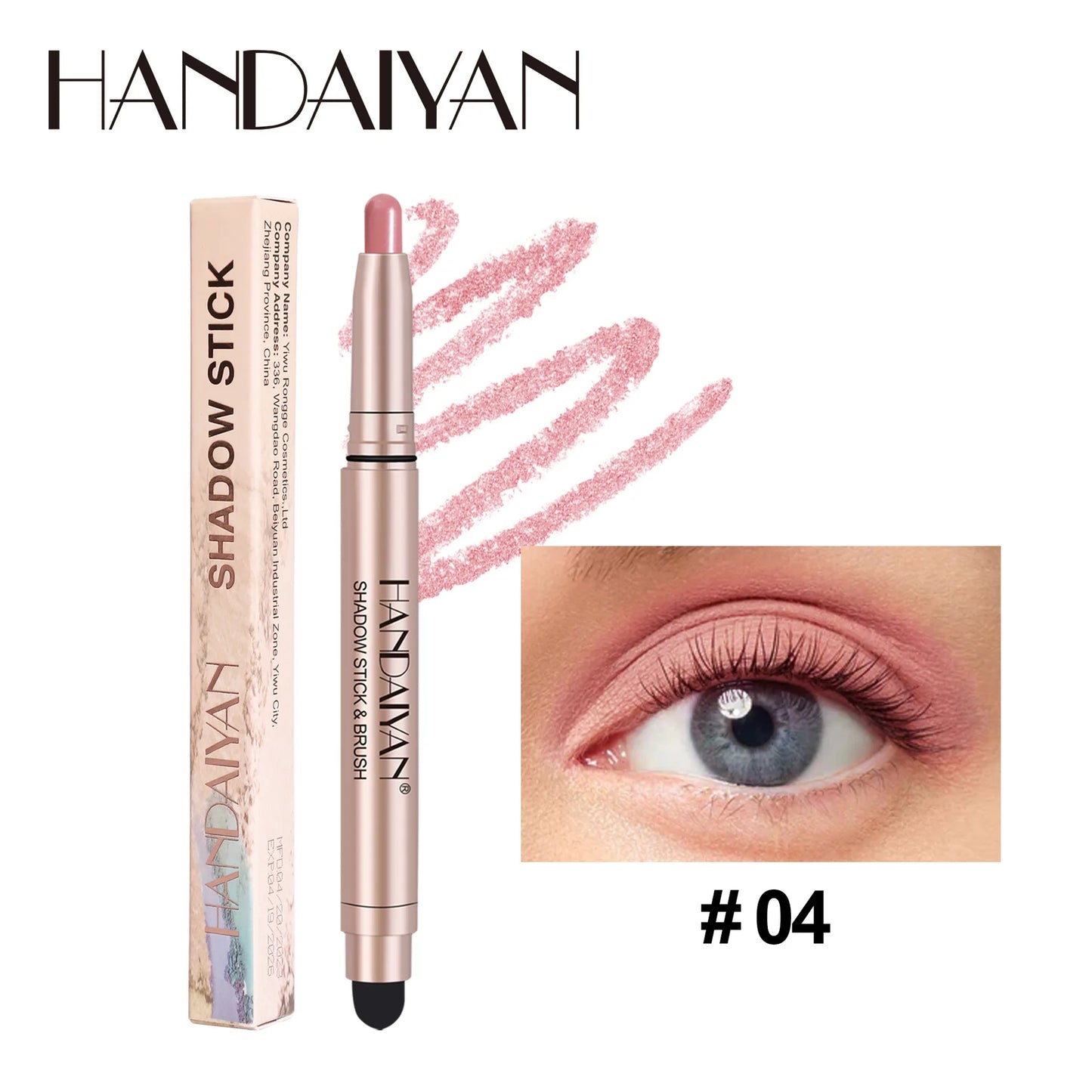 Double-Head Eyeshadow Stick – Shimmer & Matte Cream Pencil (Waterproof, Long-Lasting)