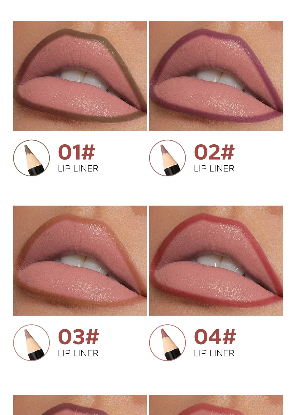 12pcs Matte Silky Lip Liner Set ✨