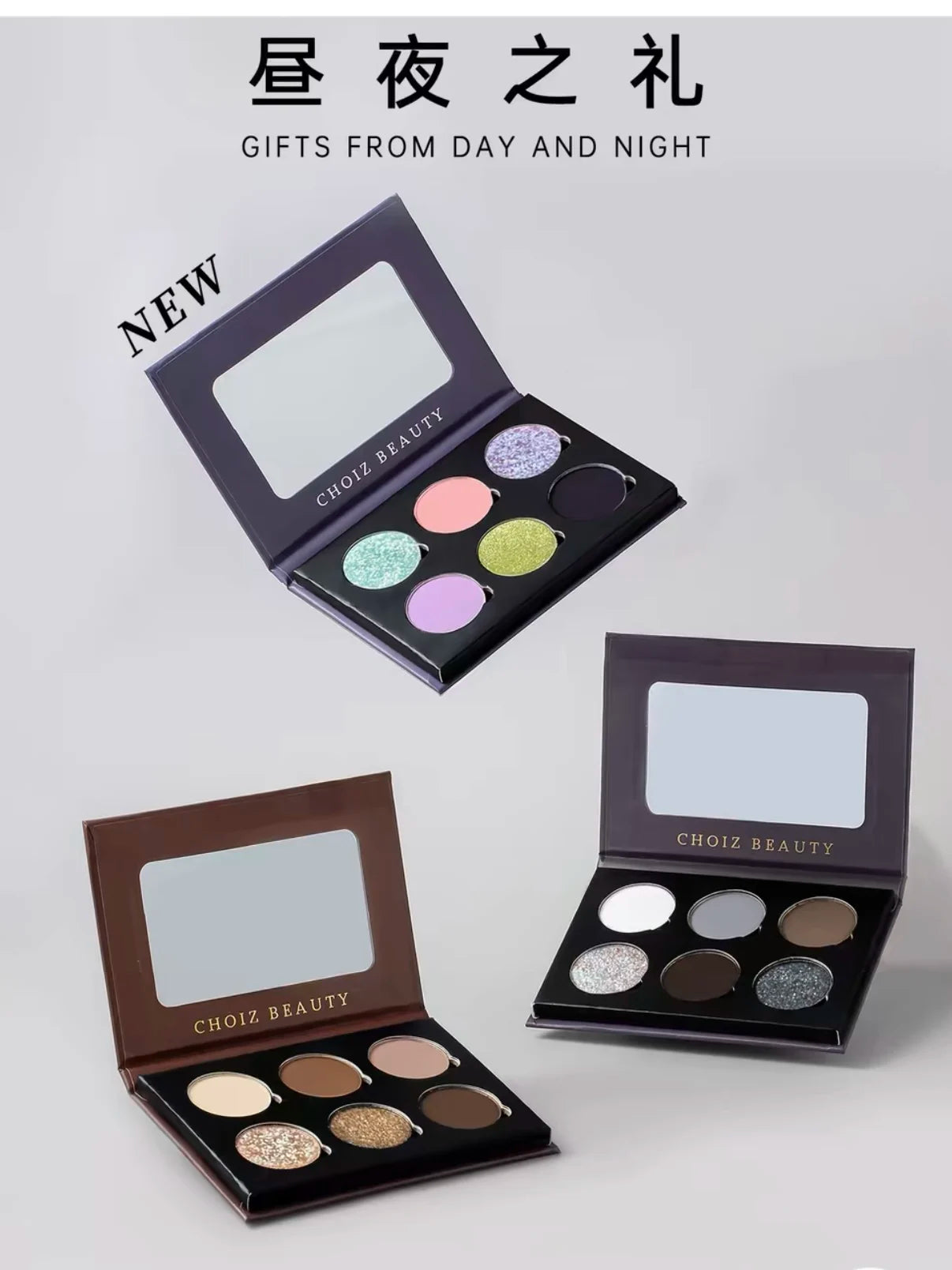 6-Color Green Chameleon Butterfly Eyeshadow Palette – Gothic Glam with a Twist
