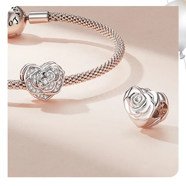 925 Sterling Silver Rainbow Heart Charm β Shine with Every Sparkle
