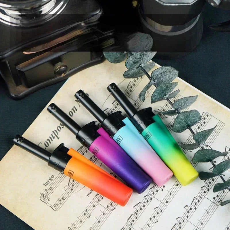 24-Piece Clipper-Style Butane Lighter Set – Refillable with Pattern Designs