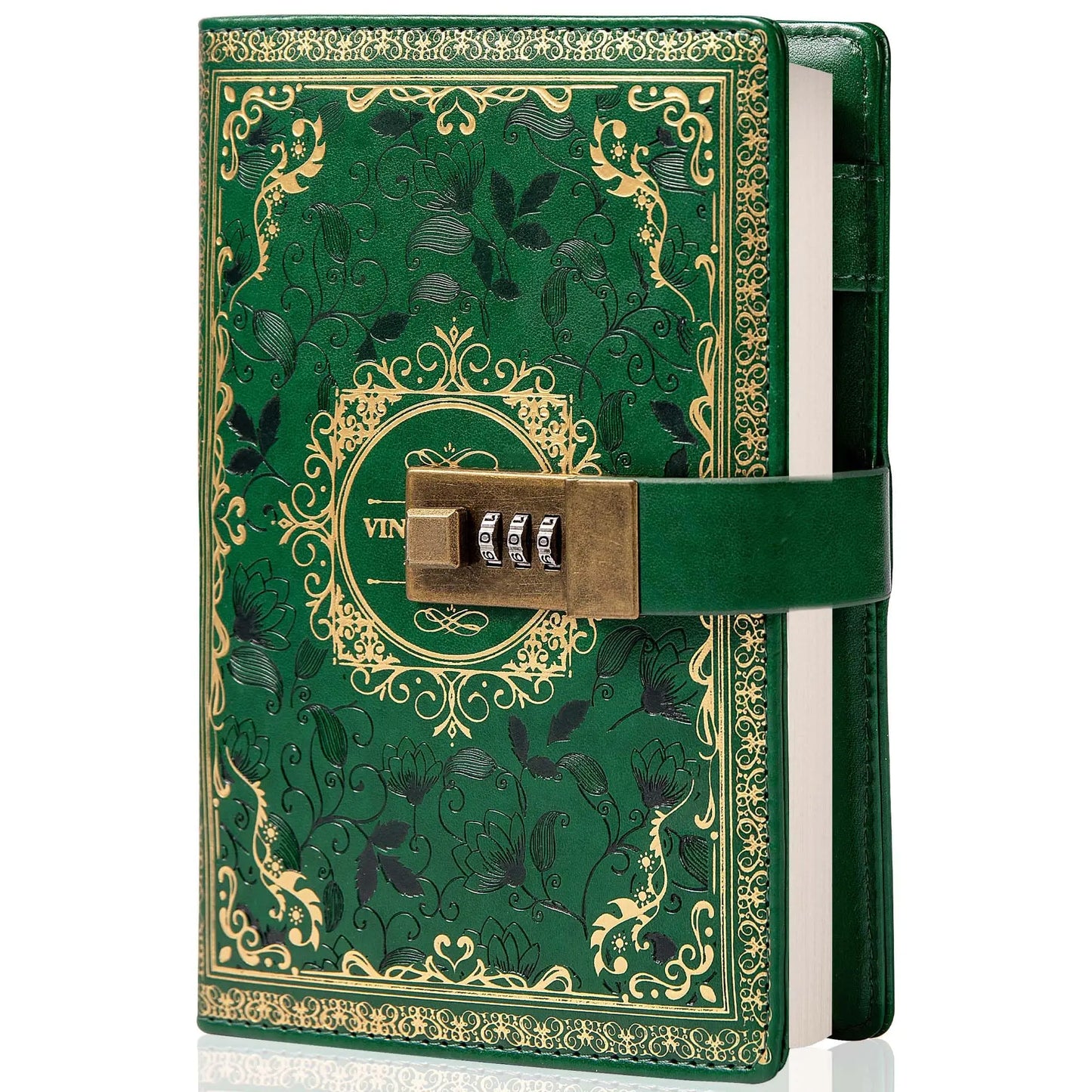 A5 Retro Password Lock Notebook – PU Leather Journal with Privacy Lock for Writing & Diary
