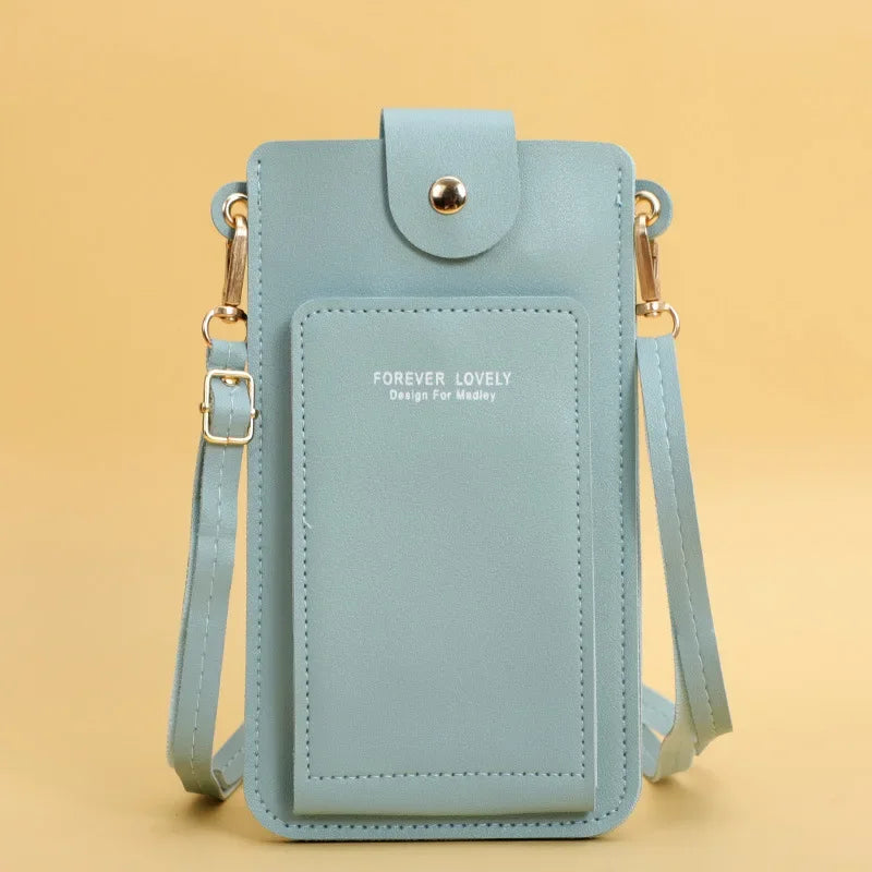 Women’s Touch Screen Crossbody Purse – Soft PU Leather Shoulder Bag with Wallet Function