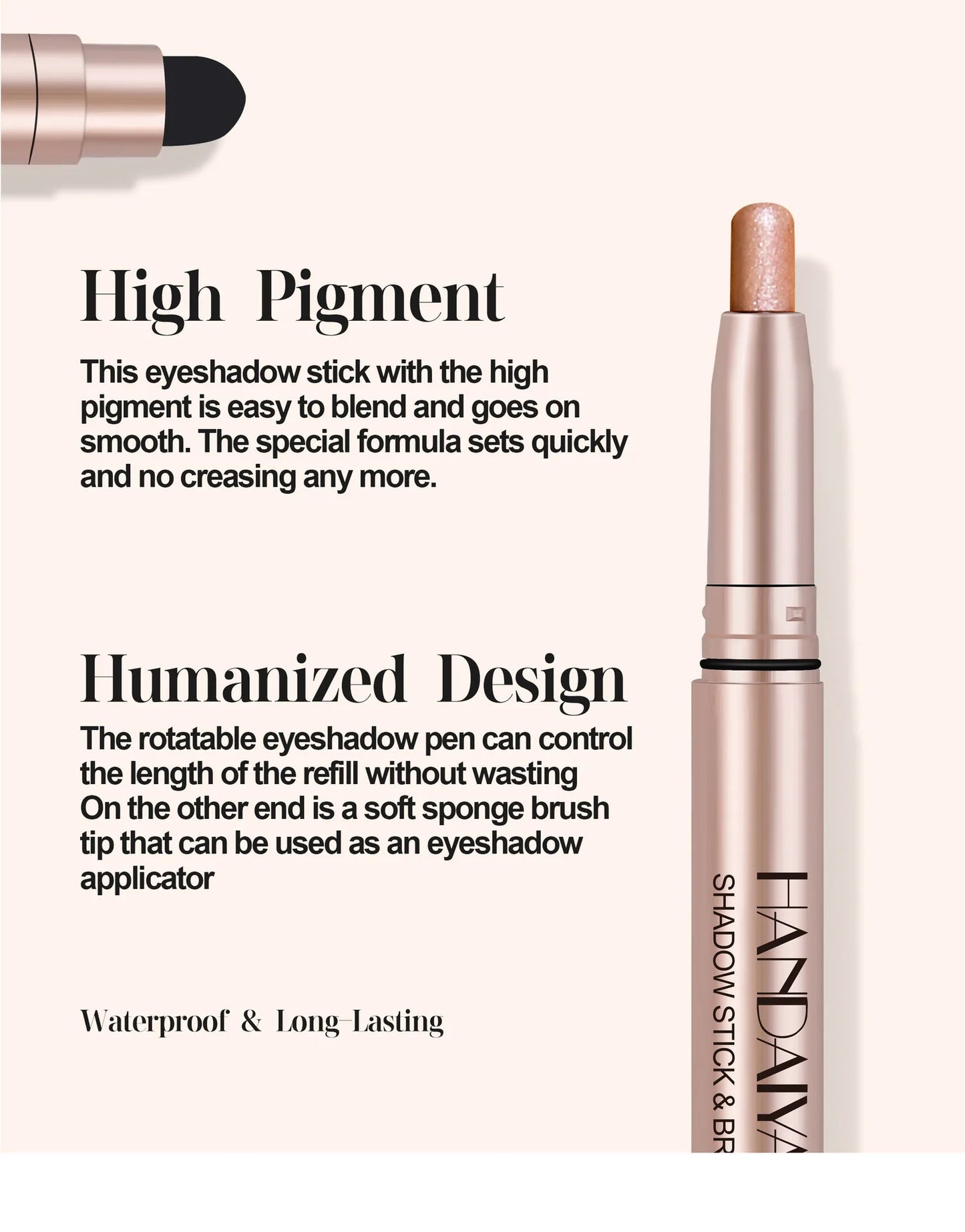 Double-Head Eyeshadow Stick – Shimmer & Matte Cream Pencil (Waterproof, Long-Lasting)