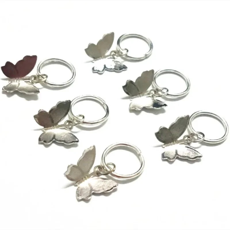 5pcs Butterfly Hair Beads