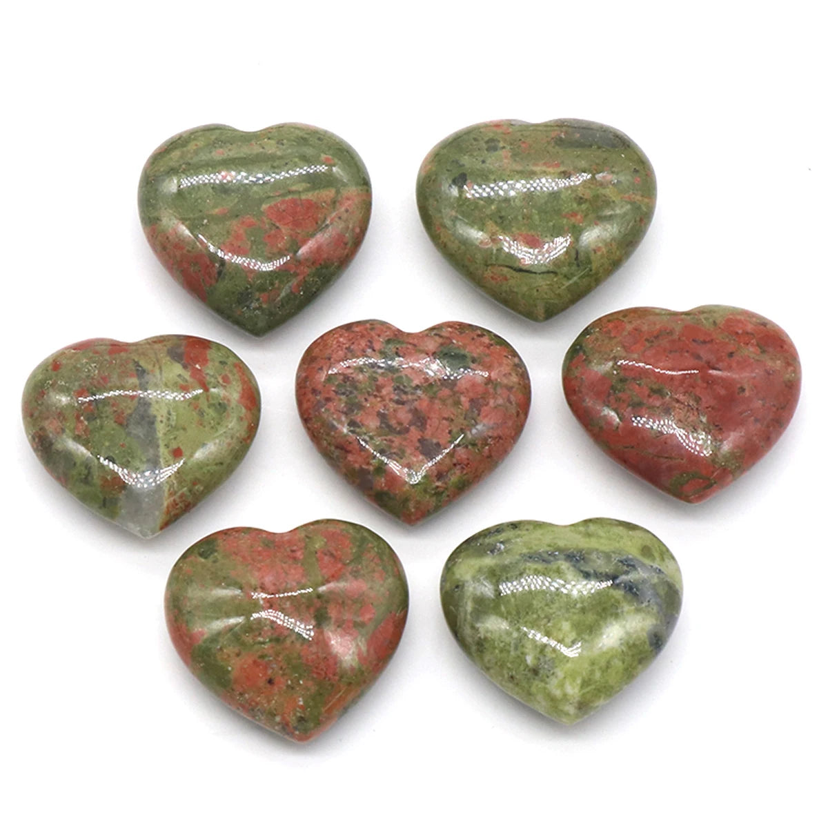 Natural Stone Heart Crystals – Rose Quartz, Amethyst & Gemstone Ornaments