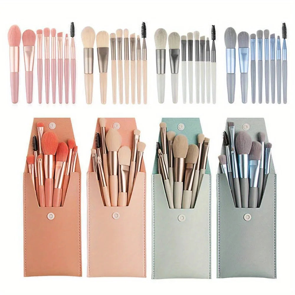 8-Piece Makeup Brush Set – Soft & Fluffy Blending Tools
