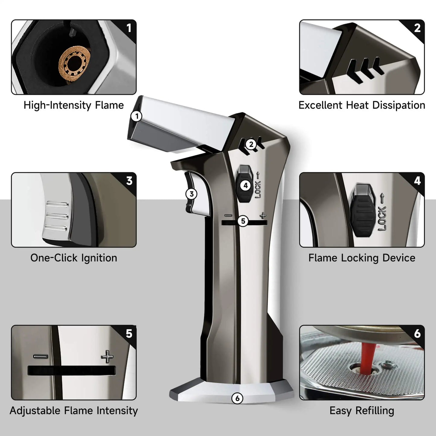 Versatile Butane Kitchen Torch – PEAKS COMFORTS