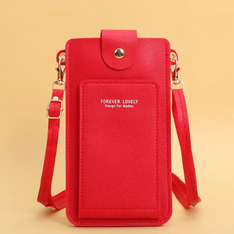 Women’s Touch Screen Crossbody Purse – Soft PU Leather Shoulder Bag with Wallet Function