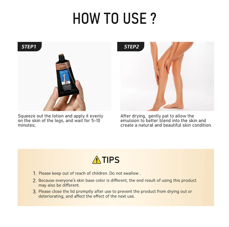 Waterproof Body & Leg Makeup Lotion – Medium Bronze Foundation Cream (118g)