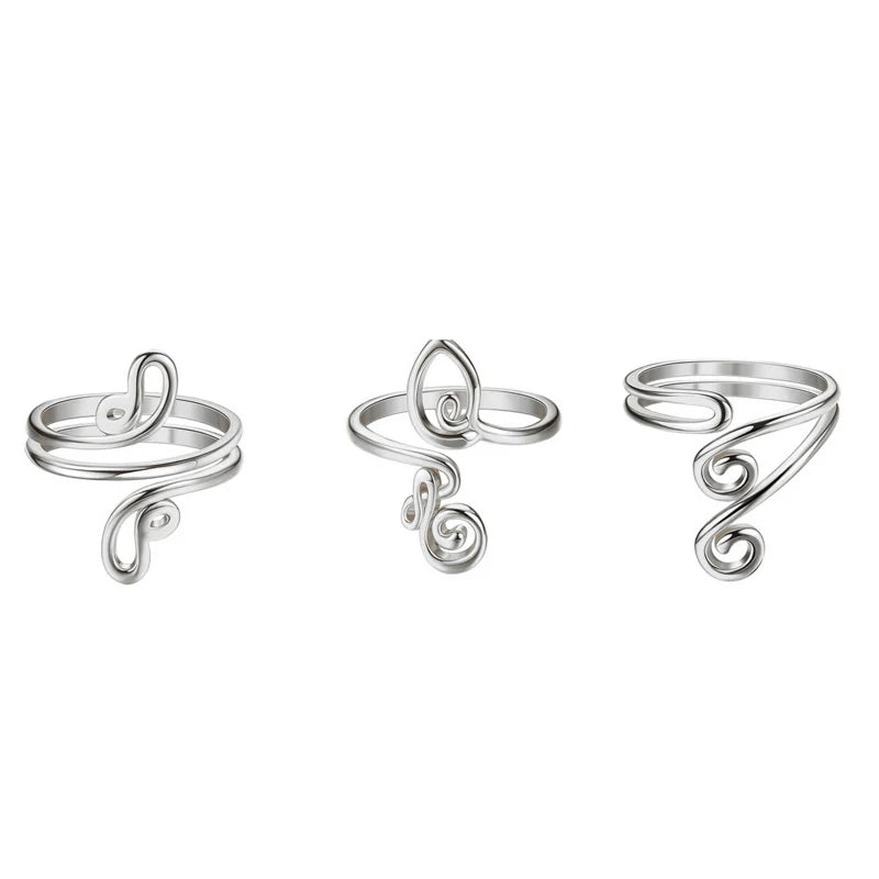 3pcs Adjustable Toe Rings – Summer Beach Foot Jewelry