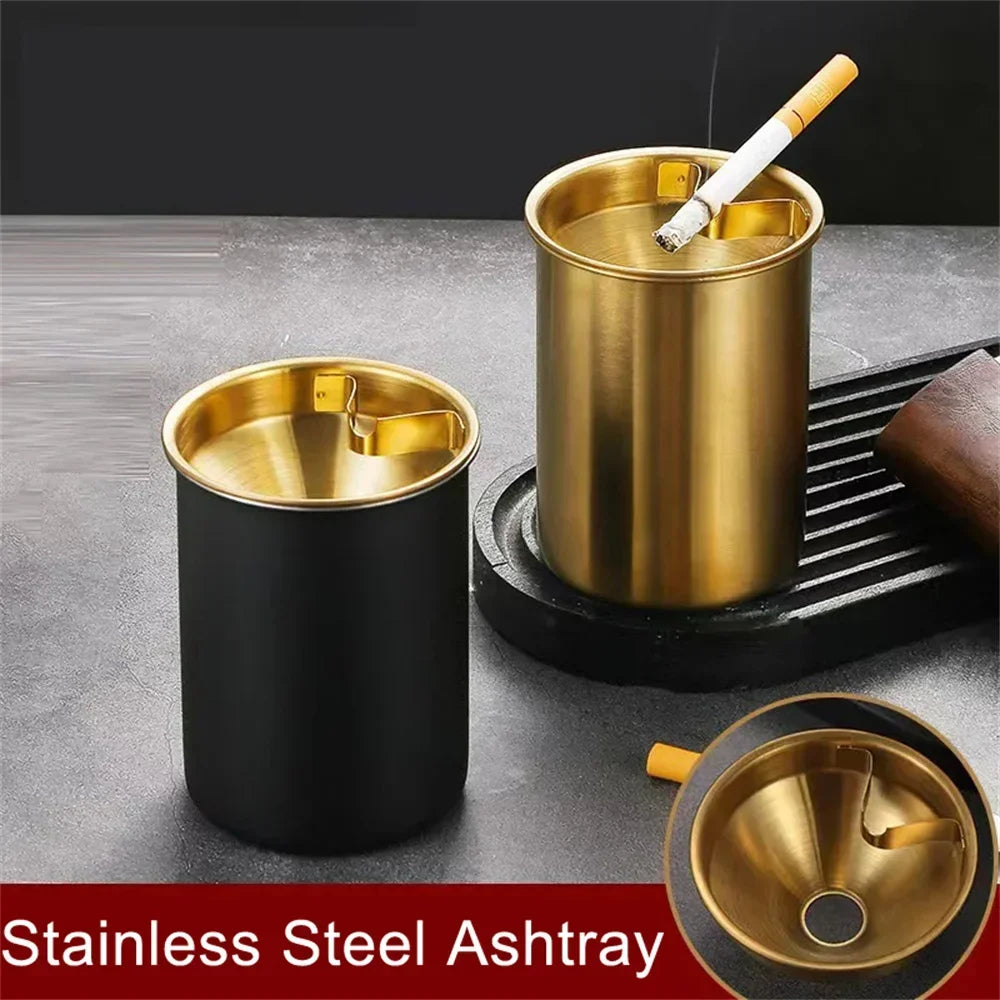 Stainless Steel Ashtray with Lid