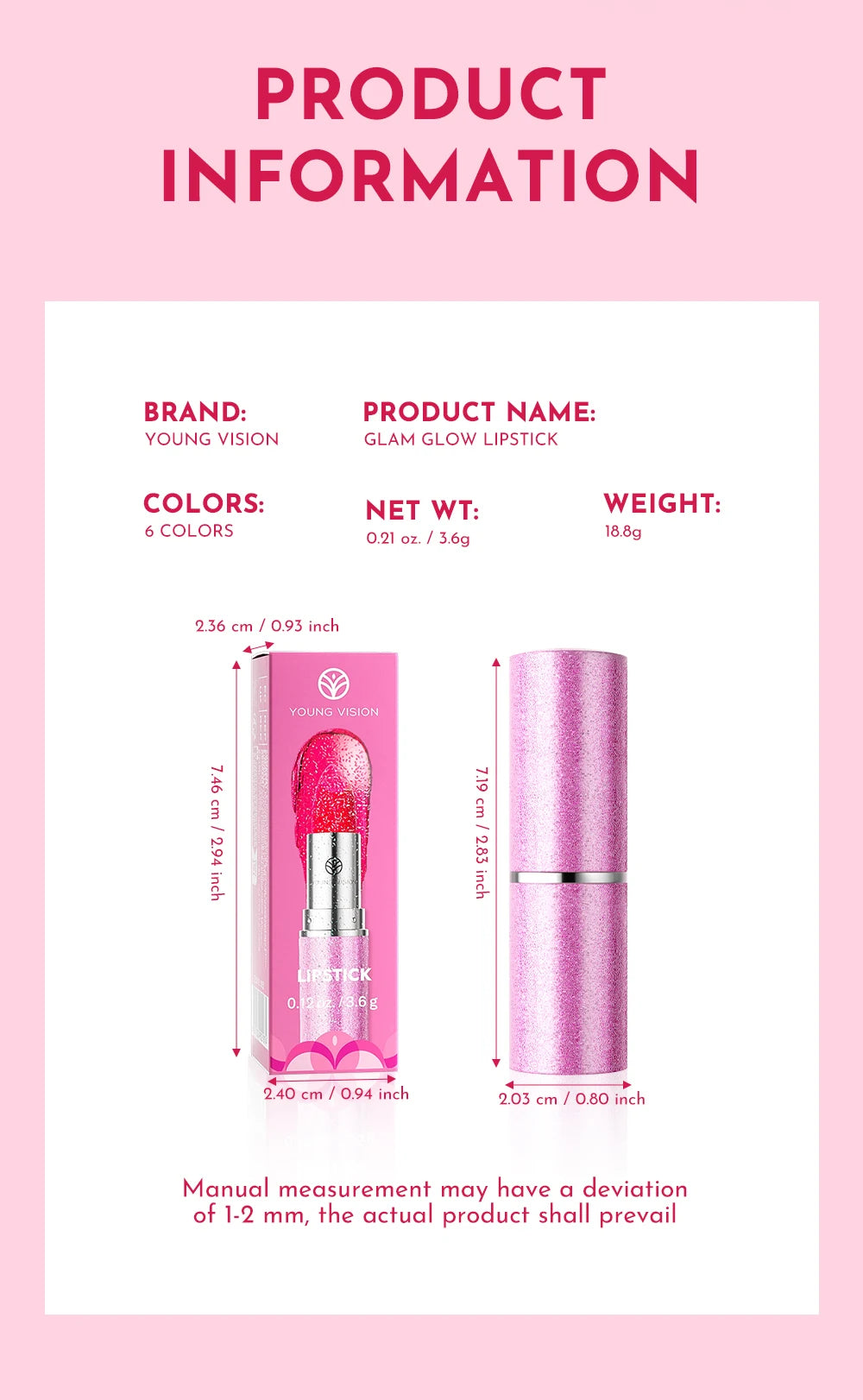 YOUNG VISION Color-Changing Pearl Lipstick – Flash, Glow & Go!