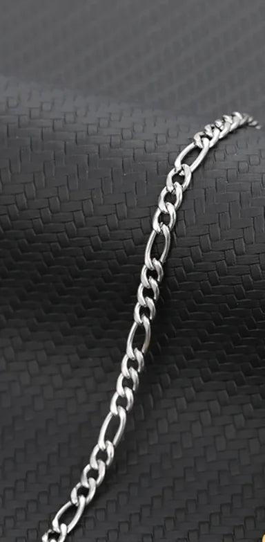 Chunky Figaro Chain Anklet – Unisex Stainless Steel Gold Anklet Jewelry (21+10cm)