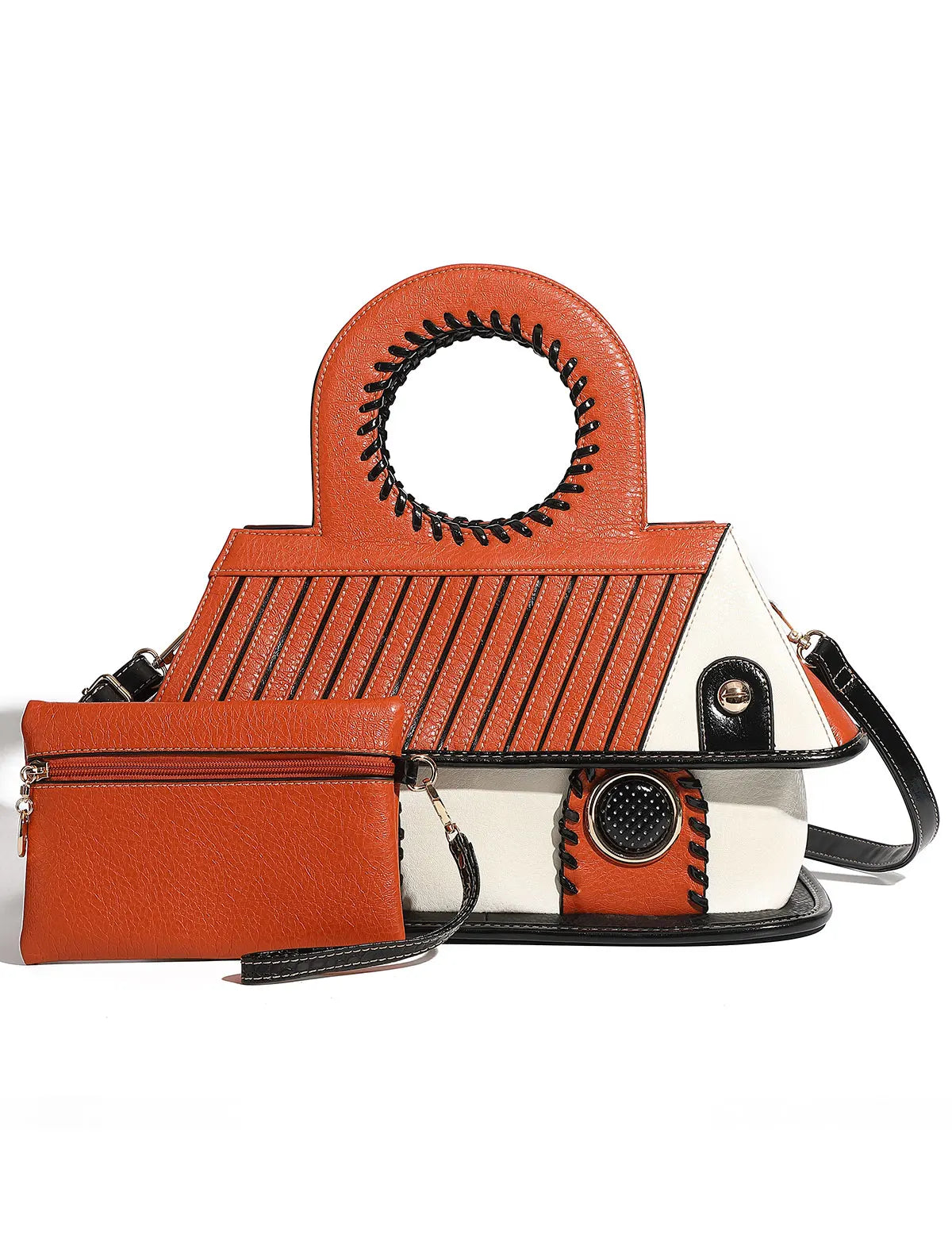 Large Capacity Women’s Leather Purse – Fashion Top Handle & Crossbody Handbag