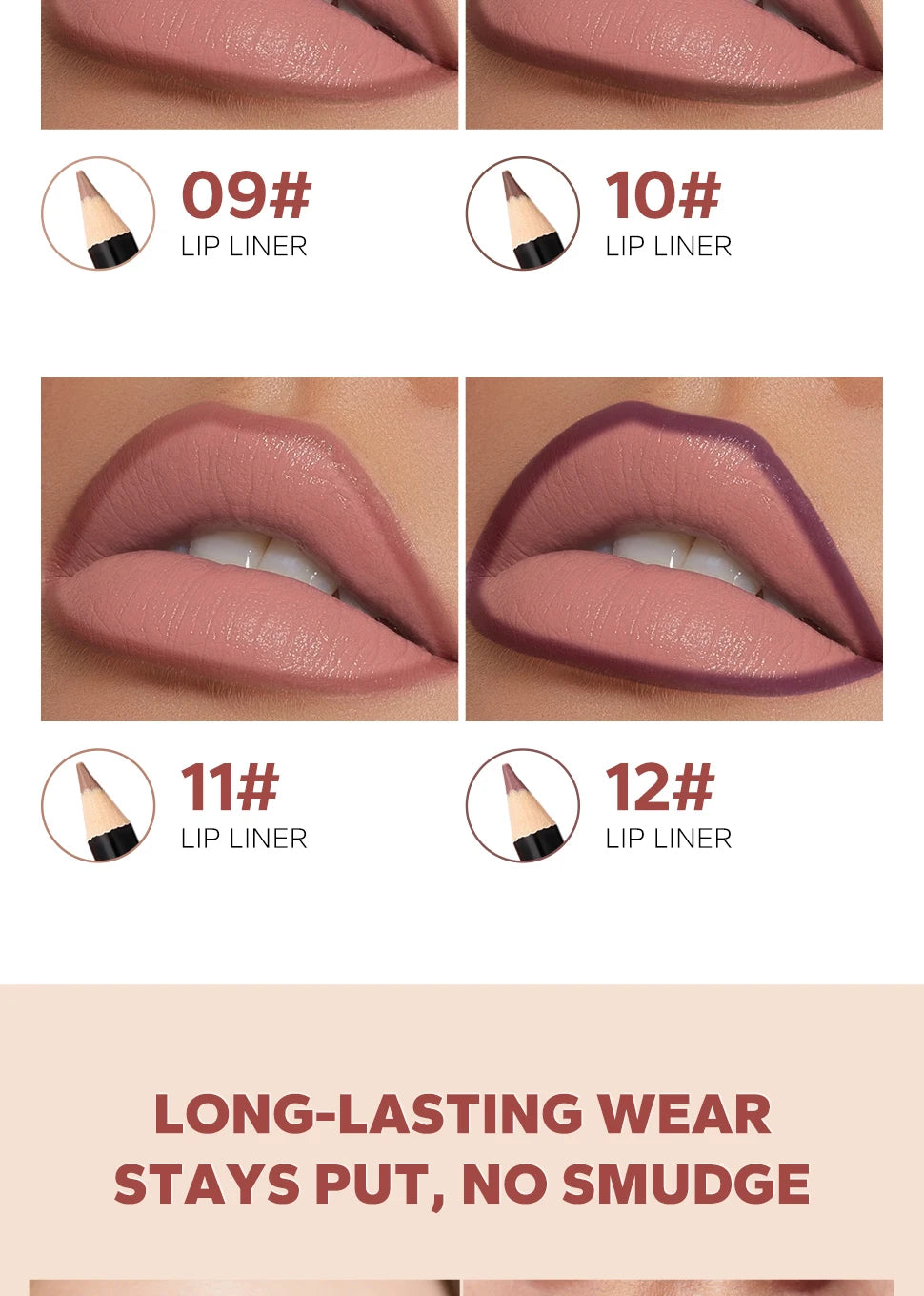12pcs Matte Silky Lip Liner Set ✨