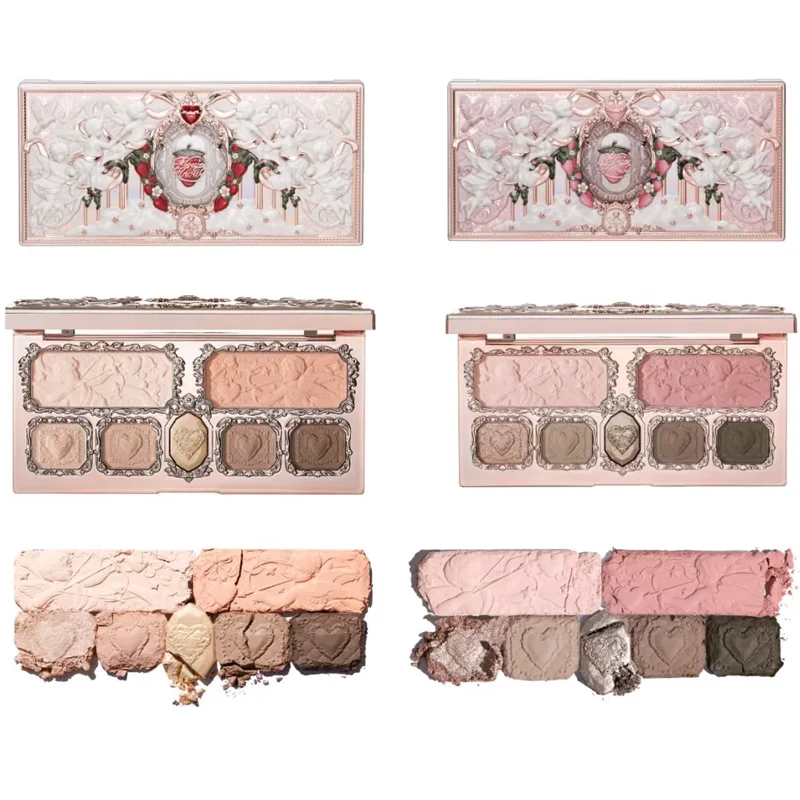 FlowerKnows Strawberry Cupid Complexion Palette โ Blush, Glow, & Radiate Romance
