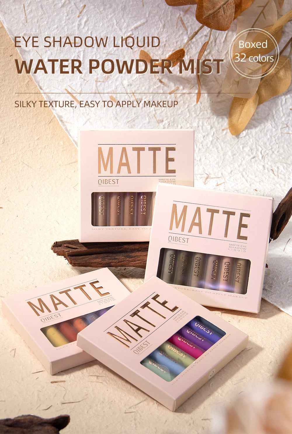 8pcs Liquid Eyeshadow Stick Set – Brown & Coffee Tones