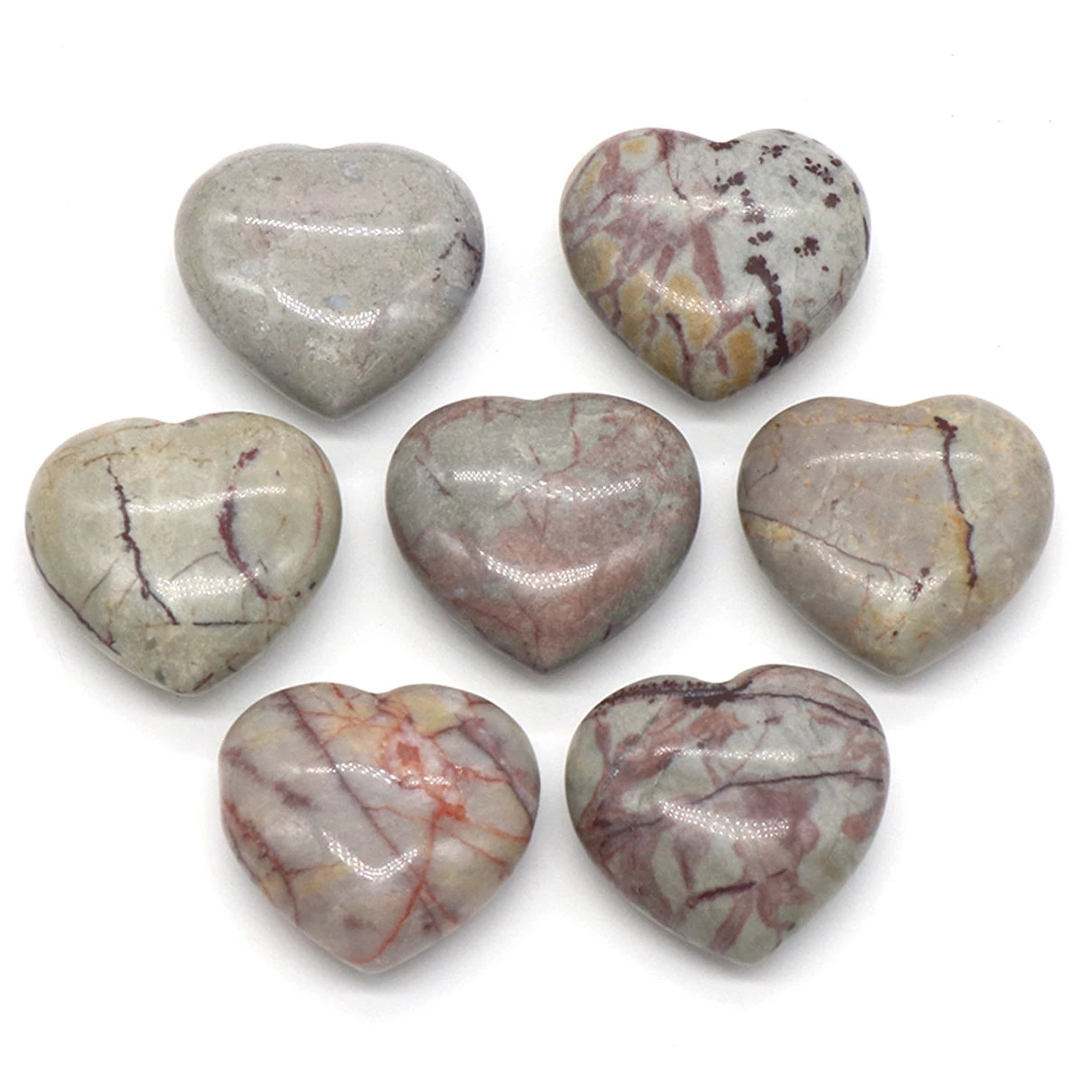 Natural Stone Heart Crystals – Rose Quartz, Amethyst & Gemstone Ornaments