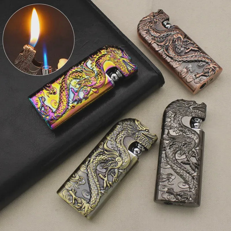 Magics Dual Flame Dragon Lighter – Refillable Metal