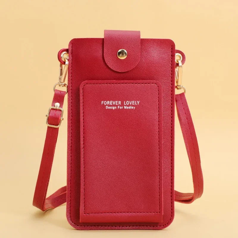 Women’s Touch Screen Crossbody Purse – Soft PU Leather Shoulder Bag with Wallet Function