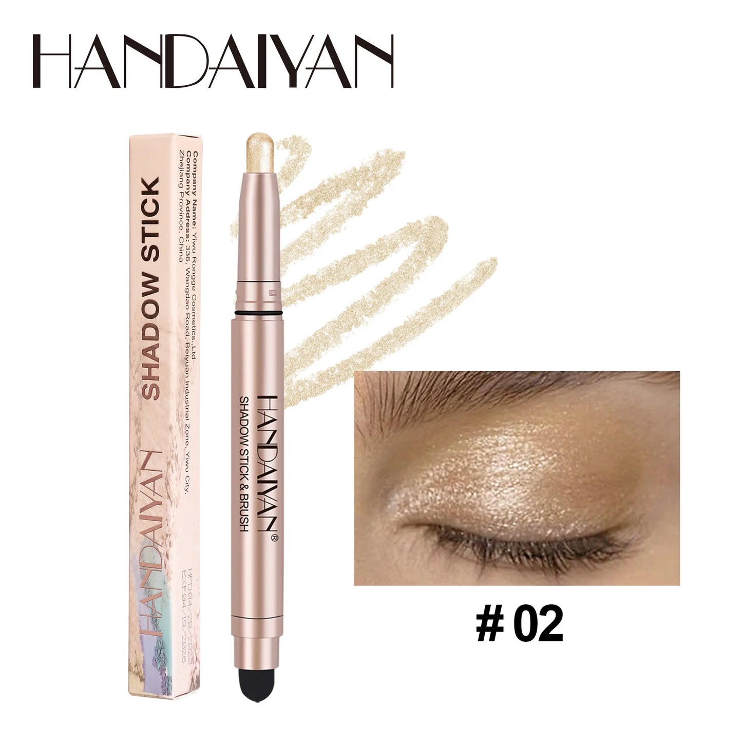 Shimmer Eye Shadow Stick – Creamy Highlight for Lids & More