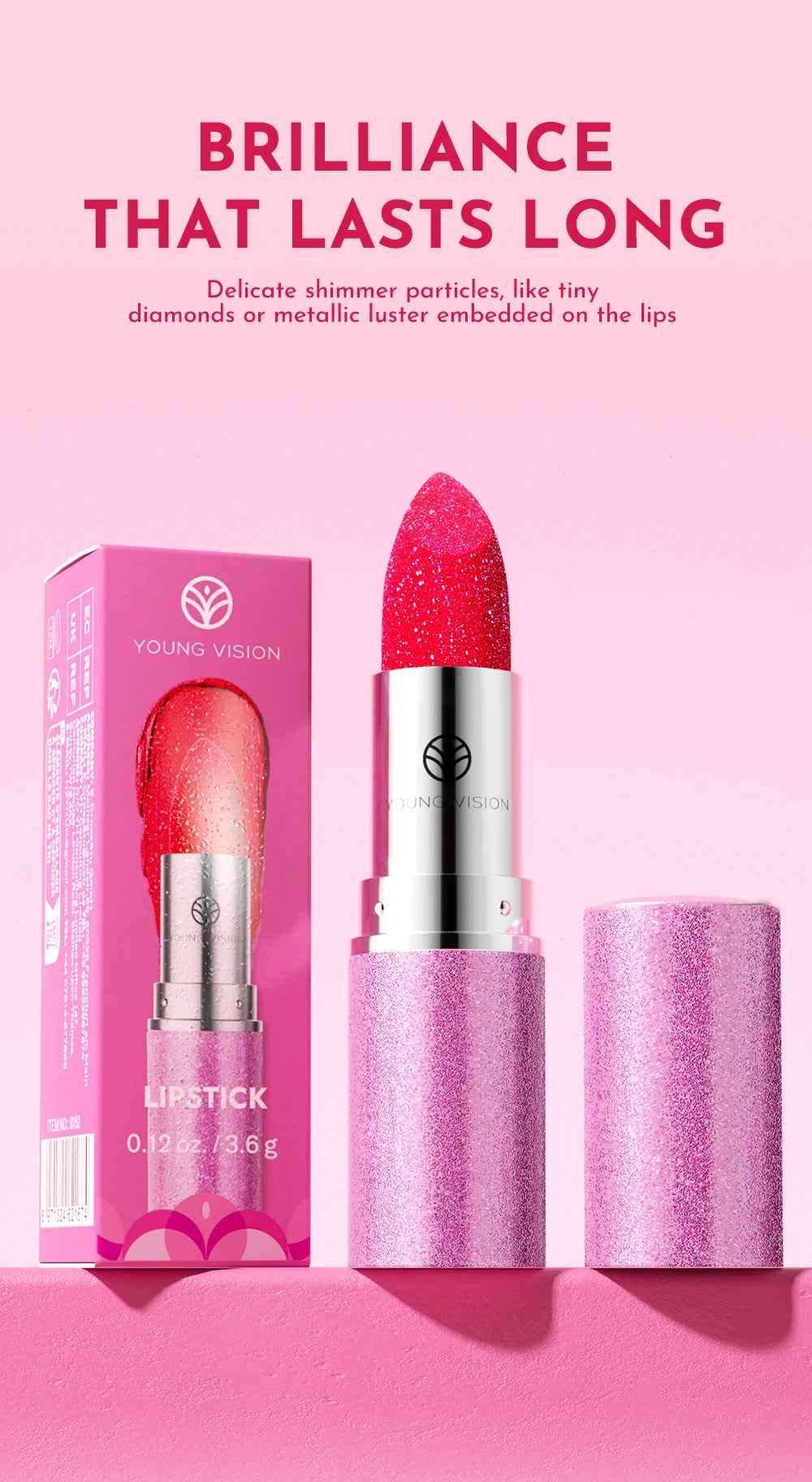 YOUNG VISION Color-Changing Pearl Lipstick – Flash, Glow & Go!
