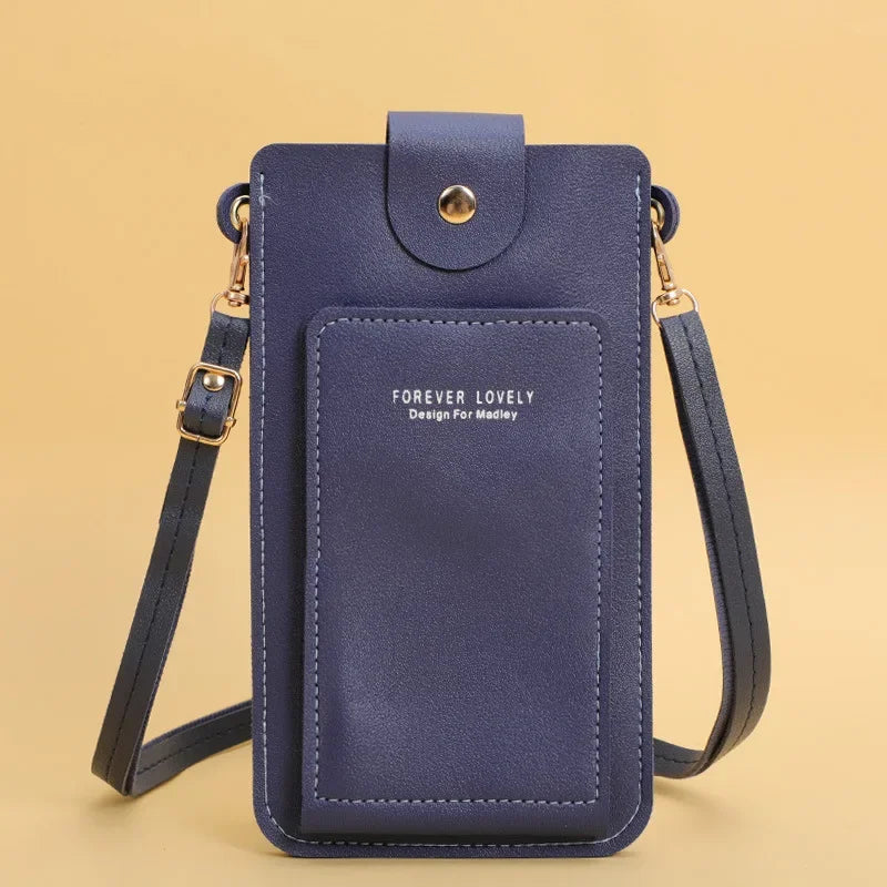 Women’s Touch Screen Crossbody Purse – Soft PU Leather Shoulder Bag with Wallet Function