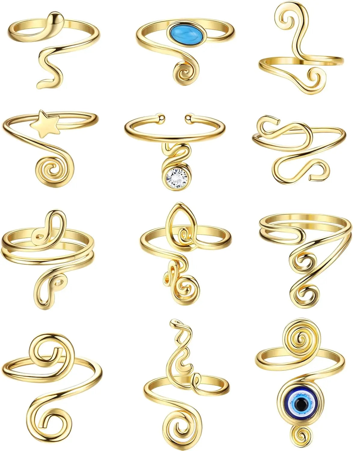 3pcs Adjustable Toe Rings – Summer Beach Foot Jewelry