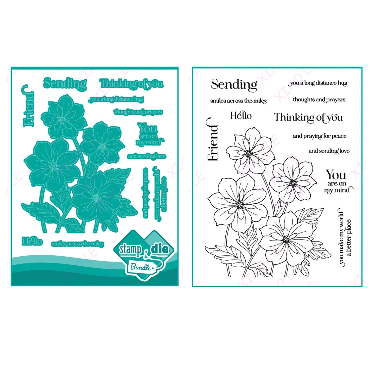 Holiday & Birthday Wishes Metal Cutting Dies – DIY Craft & Scrapbooking Stencils