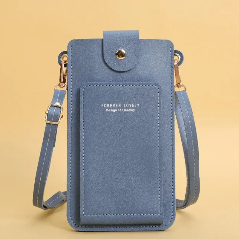 Women’s Touch Screen Crossbody Purse – Soft PU Leather Shoulder Bag with Wallet Function