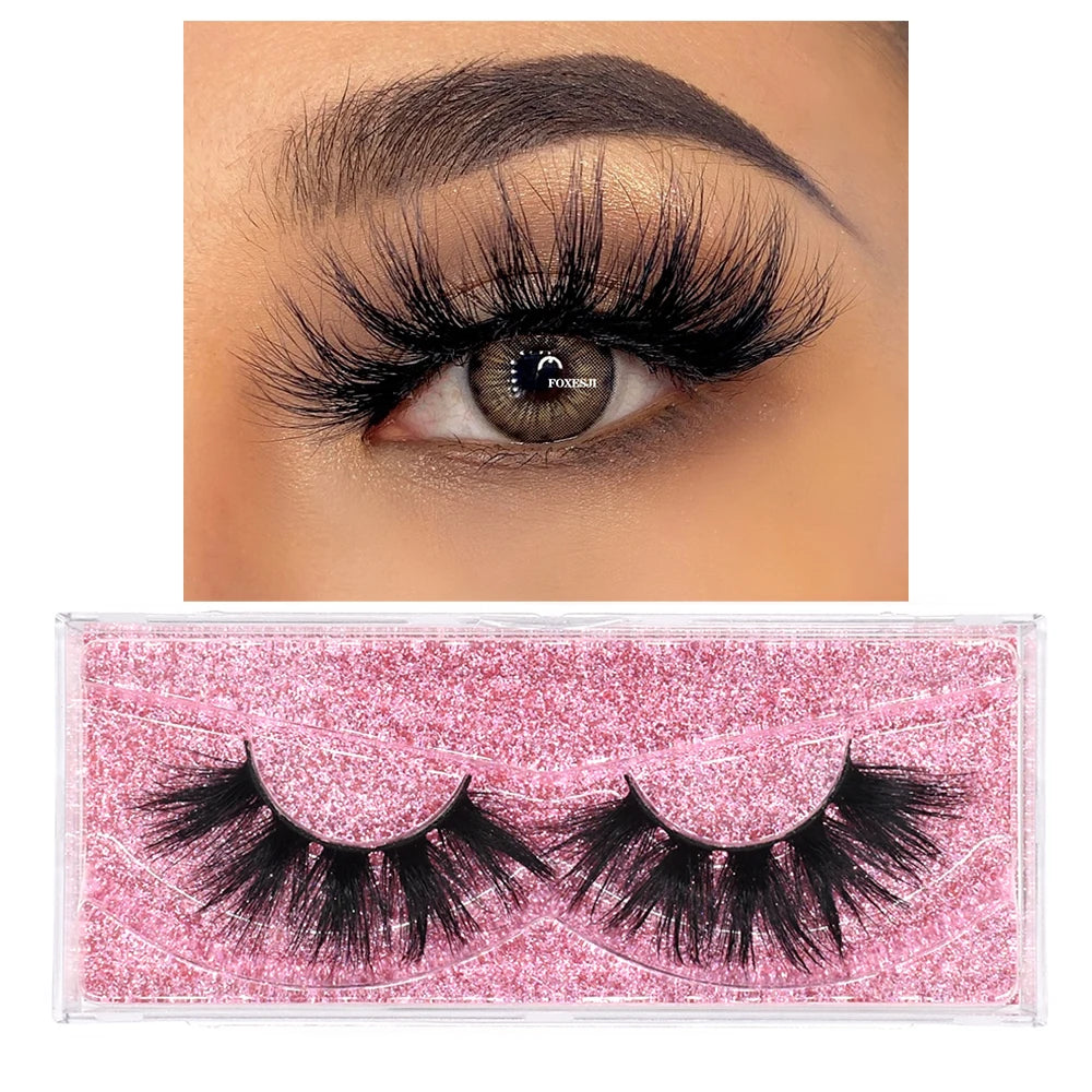 3D Mink Lashes – Fluffy Crisscross Wispy Strip Lashes 10 Soft Box
