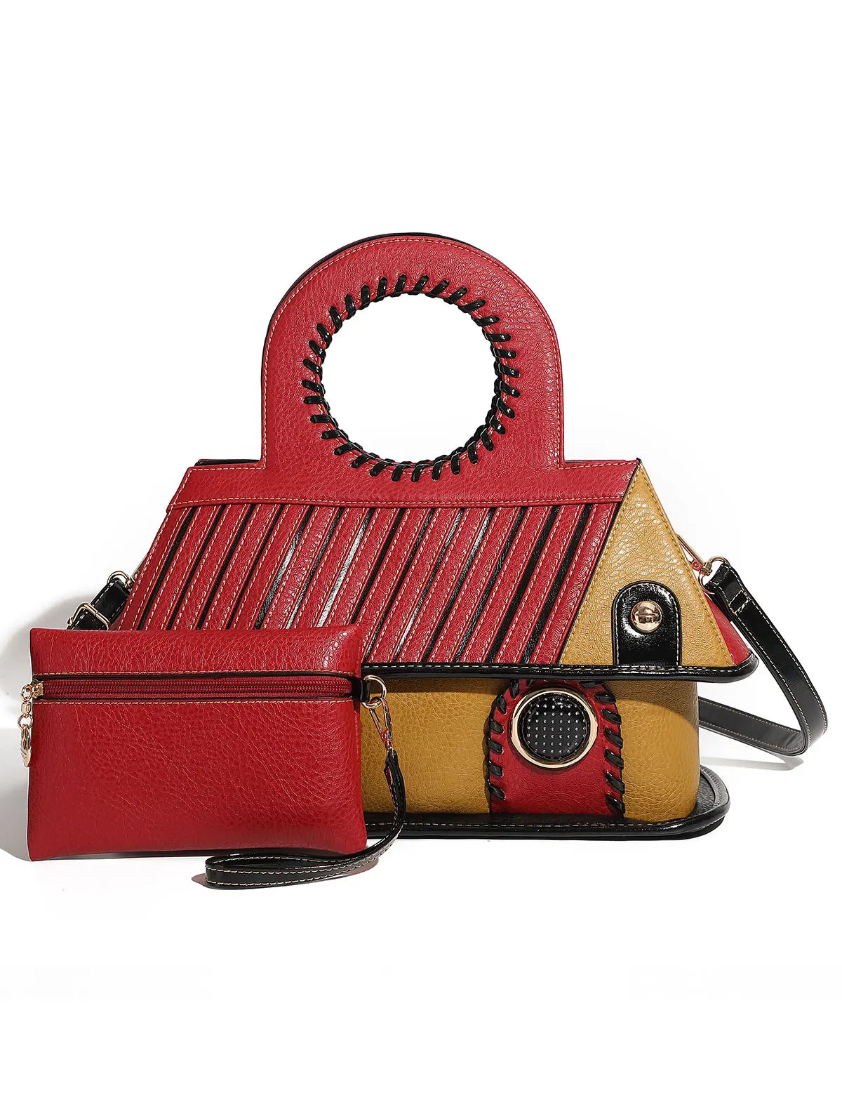 Large Capacity Women’s Leather Purse – Fashion Top Handle & Crossbody Handbag