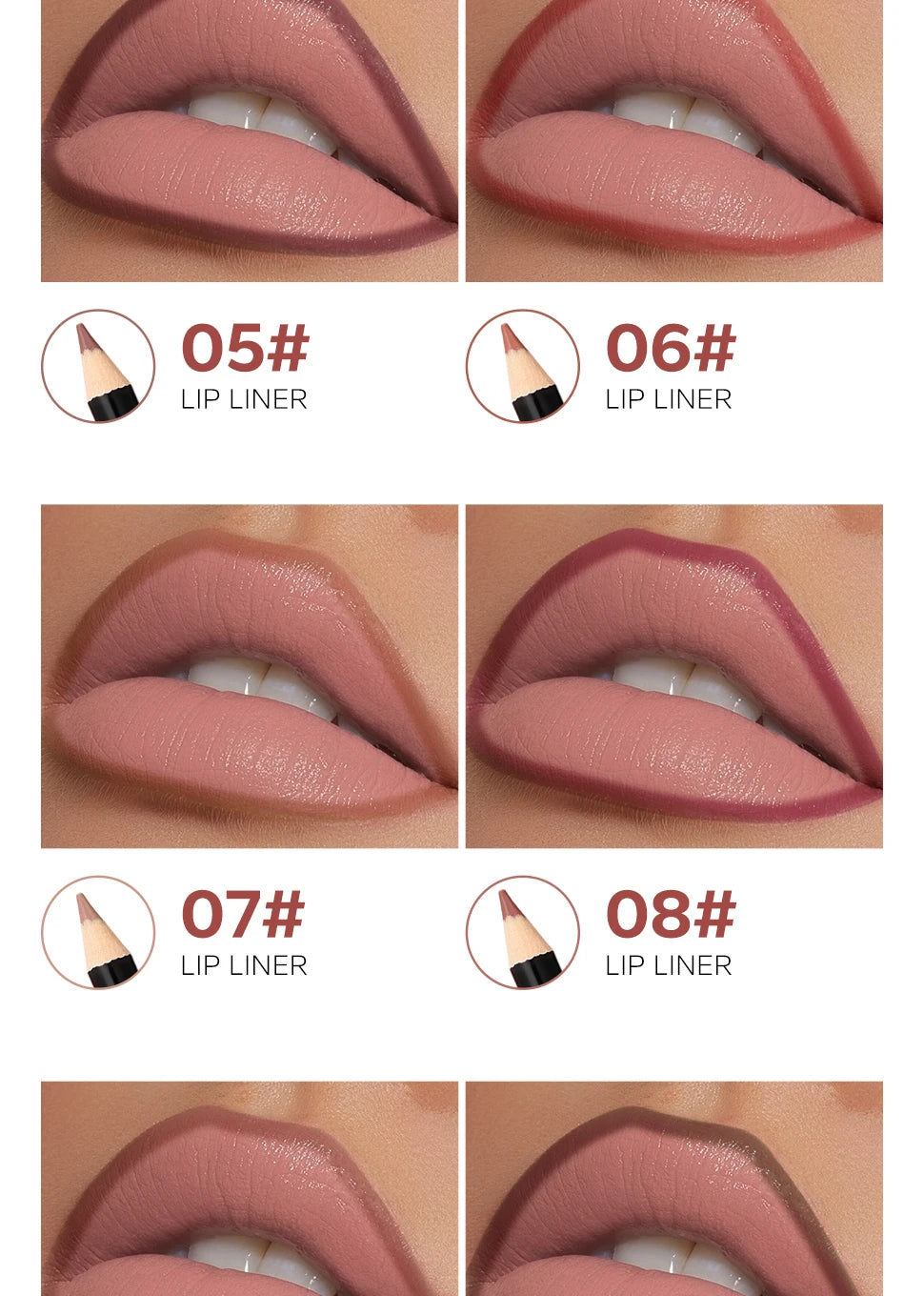 12pcs Matte Silky Lip Liner Set ✨