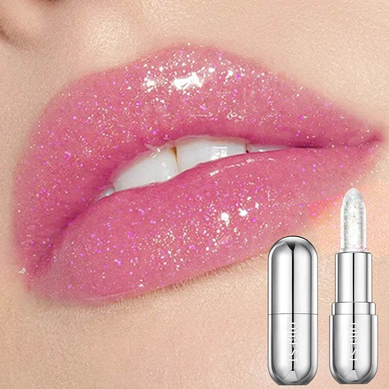Color-Changing Jelly Lipstick – Glitter Tint & Moisturizing Balm