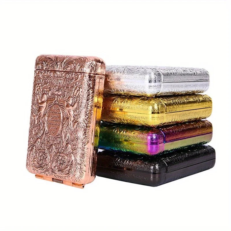 Retro Hand-Carved Metal Storage Case – Portable Pocket Organizer Box