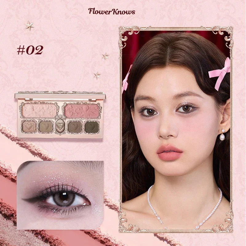 FlowerKnows Strawberry Cupid Complexion Palette โ Blush, Glow, & Radiate Romance