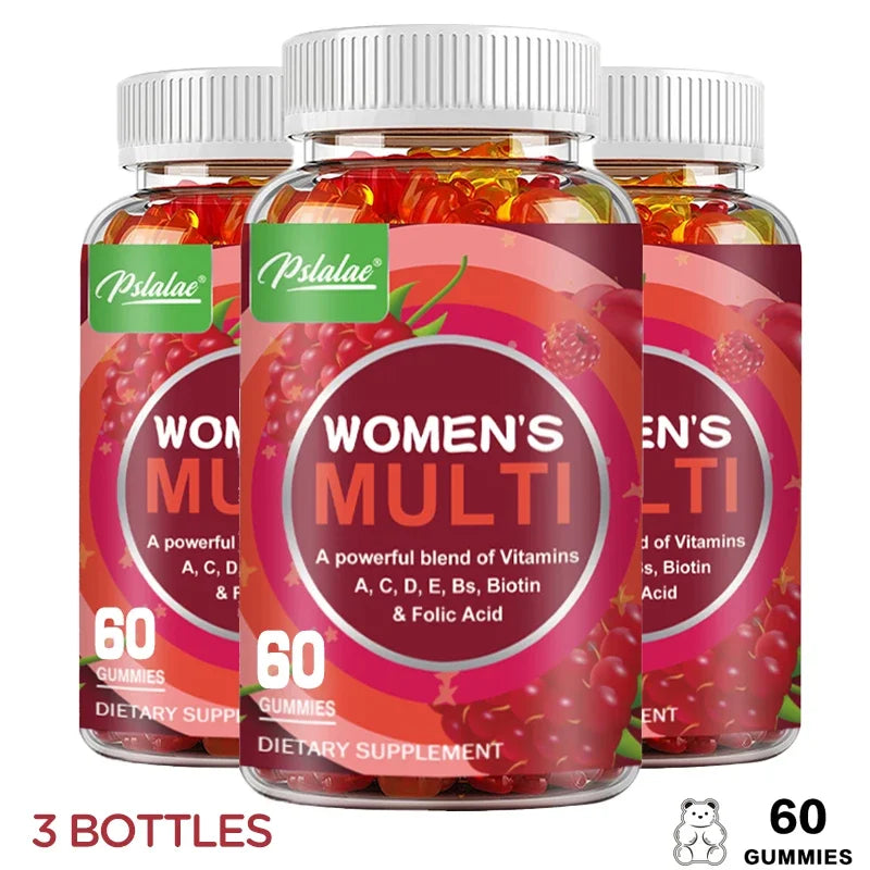Women’s Adult Vitamin B Complex + D3 Gummies – Energy, Heart, Bone, Skin & Immunity Support