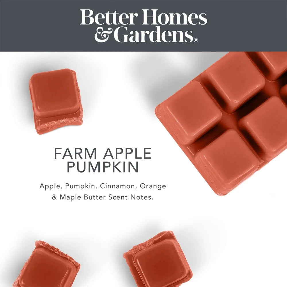 Farm Apple Pumpkin Scented Wax Melts – 5-Pack, 2.5 oz Fragrance Blocks for Wax Warmers