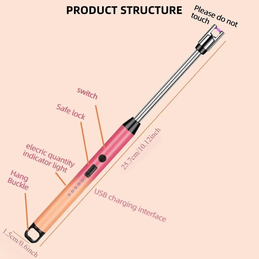 3PCS Dual Arc Electric Lighter Set – Rotating 360° Design