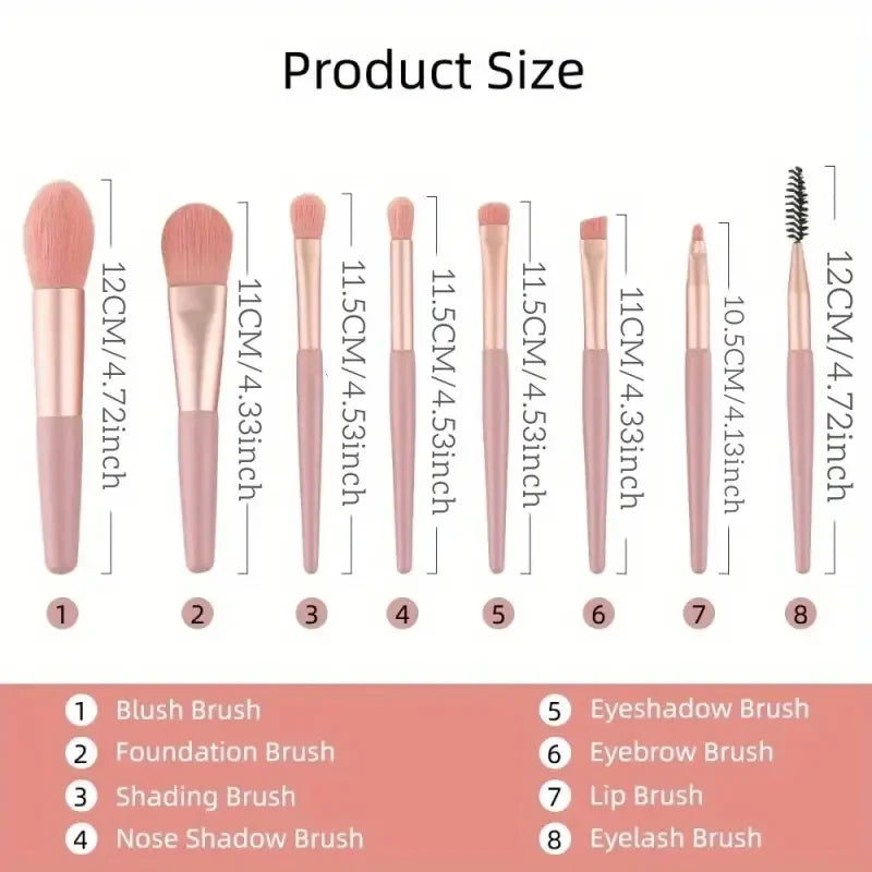 8/20-Piece Eye Makeup Brush Set – With Optional Sponges & Puffs